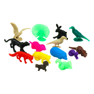 100 Animales Plástico Habitad Bosque Maqueta Escolar | Meses sin interés