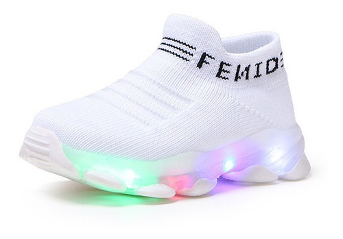 Zapatos Deportivos Niño Niña Con Luz Led Transpirable Suave