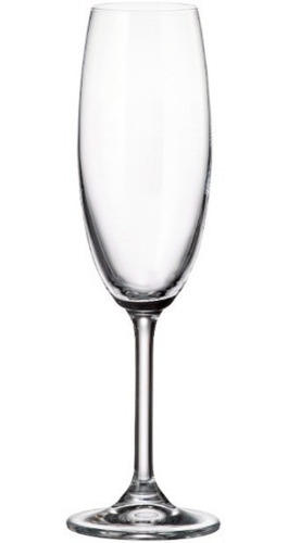 Jogo 6 Taças Cristal Champagne Bohemia 220ml - Champanhe