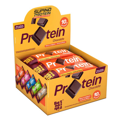 Banana Brasil Display Barra De Proteína Supino Protein Chocolate 12 Unidades De 30G | MercadoLivre