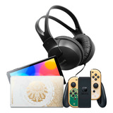 Nintendo Switch Oled Zelda 64gb Más Audifonos Philips Color Blanco