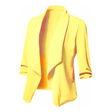 Cardigans, Blazer, Saco Juvenil De Mujer Amarillo