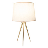 Base Abajur Tripé Gl025s Dourado 35cm Artesanal Bella