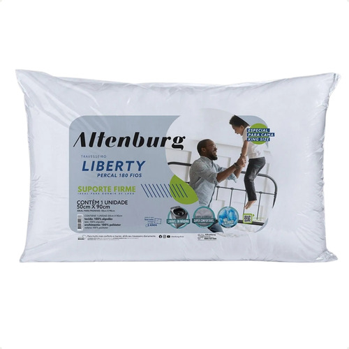 Travesseiro Altenburg Liberty 50x90 King Size 100% Algodão