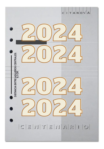 Repuesto 2024 Agenda Citanova Centenario Internacional 16x22