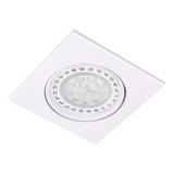 Spot Embutir De Ar111 Cuadrado Cardanico Blanco 1 Luz Led 