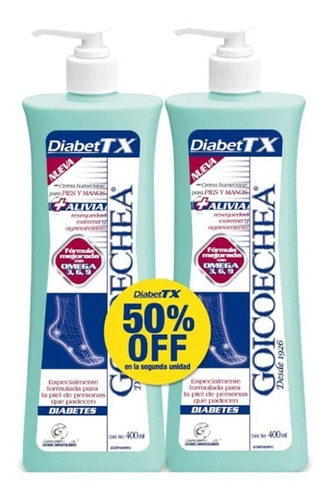 Pack Crema Corporal Goicoechea Diabetex 400ml 2u