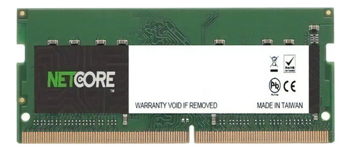 Memória Ram Notebook Color Verde-escuro  8gb 1x8gb Nercore Net48192so32lv