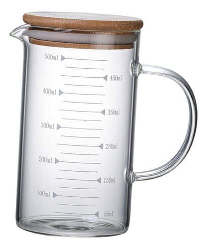 Taza Medidora Jarra De Agua Transparente Con Escala 500ml