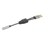 Adaptador Auxiliar - 3.5 Mm, Negro/plata Manhattan 35612 /v