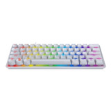 Teclado Gamer Razer Huntsman Mini Qwerty Inglês Us Cor Mercury Com Luz Rgb