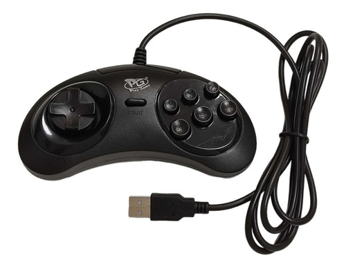 Controle Modelo Mega Drive Genesis 6 Botões Para `pc Usb