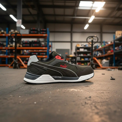 Tenis Seguridad Puma P674 Gris Hombre Dieléctrico Trabajo