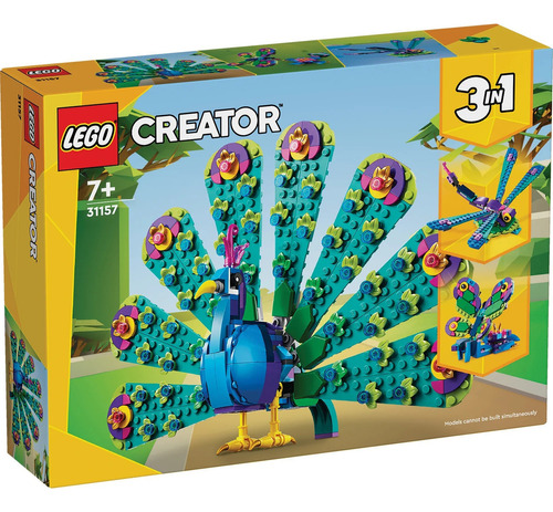 Lego Creator 3en1 Pavo Real Exótico 31157 - 355 Pz