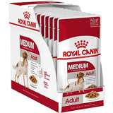 Pouch Royal Canin Perro Medium Adulto 100gr - Caja X 10 U.