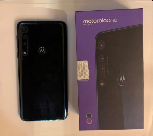 Motorola One Macro Dual Sim64 Gb Space Blue4 Gbram Cargador 