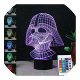 Darth Vader Lámpara Led Multicolor Personalizada + Control