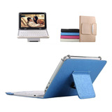 Capa De Couro Split + Bluetooth Teclado Universal Para iPad Cor 10 Polegada Azul (teclado+caixa De Couro)