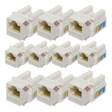 Jack Keystoneblanco Cat6 Rj45 Kit 10 Piezas