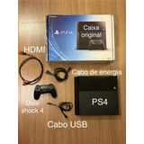 Playstation 4 500gb + Controle E Caixa Originais + Cabos