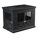 Zoovilla - Jaula Para Perro, Caja De Triple Puerta, M, Negro