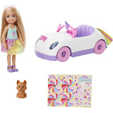 Barbie Chelsea Set De Juego Auto Unicornio