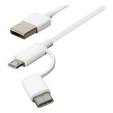 Cable 2 En 1 Tipo C Y  1 Micro Usb 1 M Xiaomi Original Origi