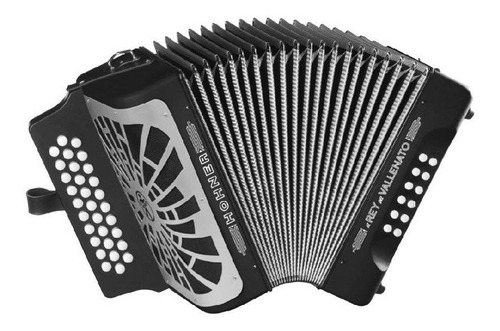 Acordeon Hohner Rey Vallenato Negro 5 Letras Y Adg Nuevos