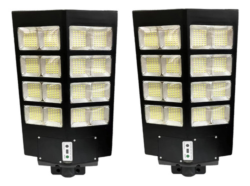 2x Luminária Pública Solar Poste Rua Led Frio 800w C/sensor