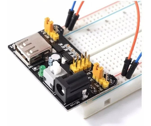 Combo Fuente 5v 3.3v, Protoboard Y 65 Cables Mm P/arduino