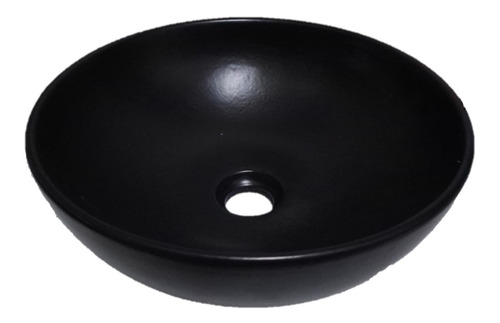 Lavabo Ovalin Ceramico Moderno Negro Esferajr 35*12 Cms