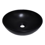 Lavabo Ovalin Ceramico Moderno Negro Esferajr 35*12 Cms