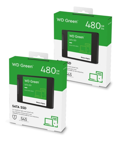 Pack 2 Disco Sólido Ssd Interno Wd Green Wds480g2g0a 480gb 