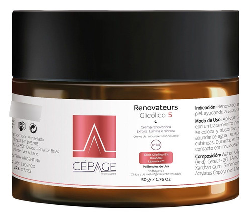 Cepage Renovateurs Ácido Glicólico 5 Crema Facial Antiedad