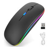 Mouse Sem Fio Recarregável Wireles Led Rgb Ergonômico