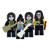 Set 4 Figuras Kiss Banda De Rock Bloques De Construcción