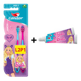 Kit Escova + 2 Un Gel Dental Barbie +5 Anos L2 P1 - Condor