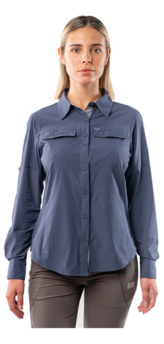 Camisa Hw Antakari Spandex Mujer Azul