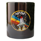 Taza Negra De Nasa Vintage