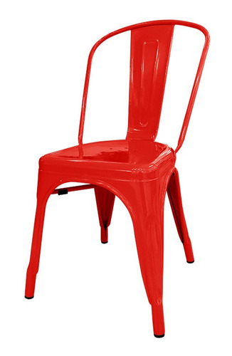 Silla De Comedor Desillas Tolix, Estructura Color Rojo, 1 Unidad