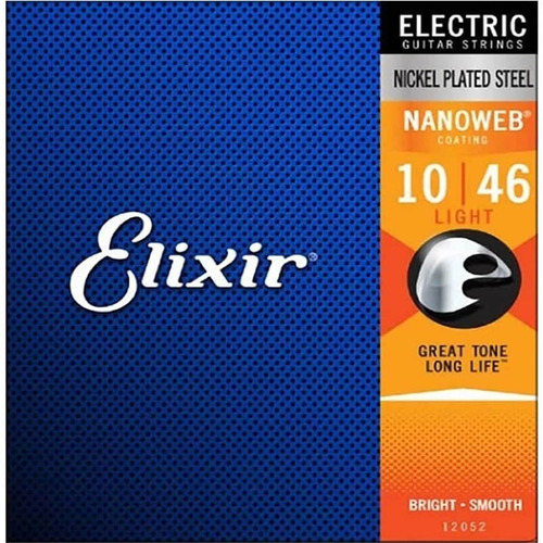 Encordoamento Guitarra 010 Elixir Nanoweb Light 12052 Usa