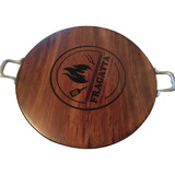 Plato De Madera Pizza  30cm Color Nogal Personalizado Msi