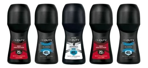 Rolon On Duty Avon Feminino E Masculino Kit 5 Unidades