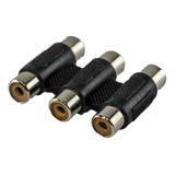 Adaptador Jack 3 Rca Hembra A 3 Rca Hembra Cable X 10u Htec