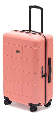 Maleta De Viaje Rígida Mediana Mappa Lite 4 Ruedas Color Peach Lisa