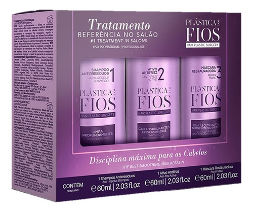 Kit Plástica Dos Fios - 3 Produtos 60ml