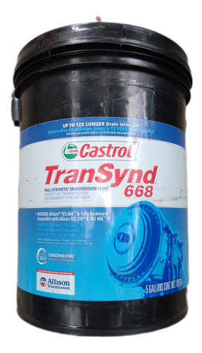 19 Lts Transynd 668 Aceite Castrol Transmision Atm Sintético