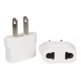 Adaptador Branco Tomada Entrada Br Saida Us Pino Chato 1 Un