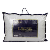 Travesseiro Europeu Pluma Suporte Alto 100% Algodão Lavável Cor Branco