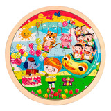 Juego Educativo C Children Wooden Puzzle 64 Para Niños 003a